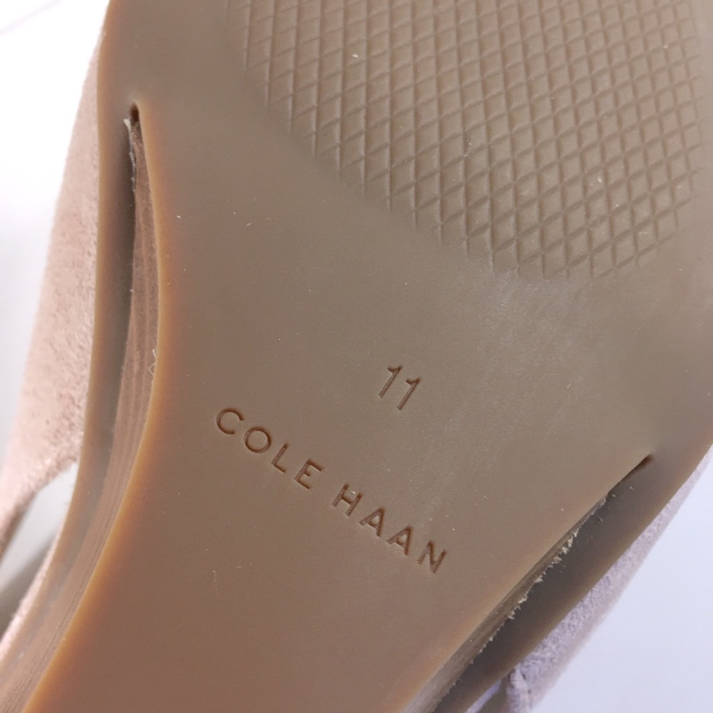 Cole Haan Elnora sling back wedge pump - Mahogany Rose Suede - Picture 5 of 13